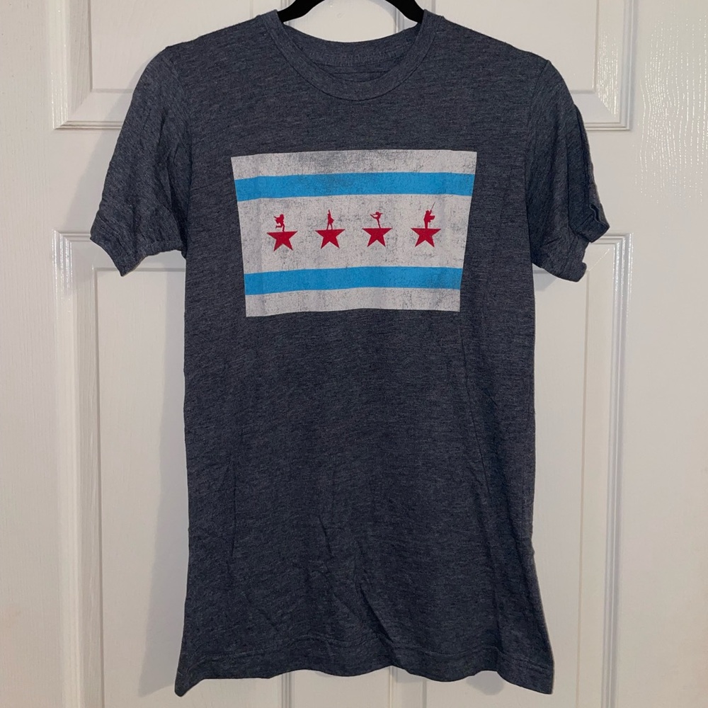 Hamilton Broadway An American Musical Chicago Flag Graphic T-Shirt